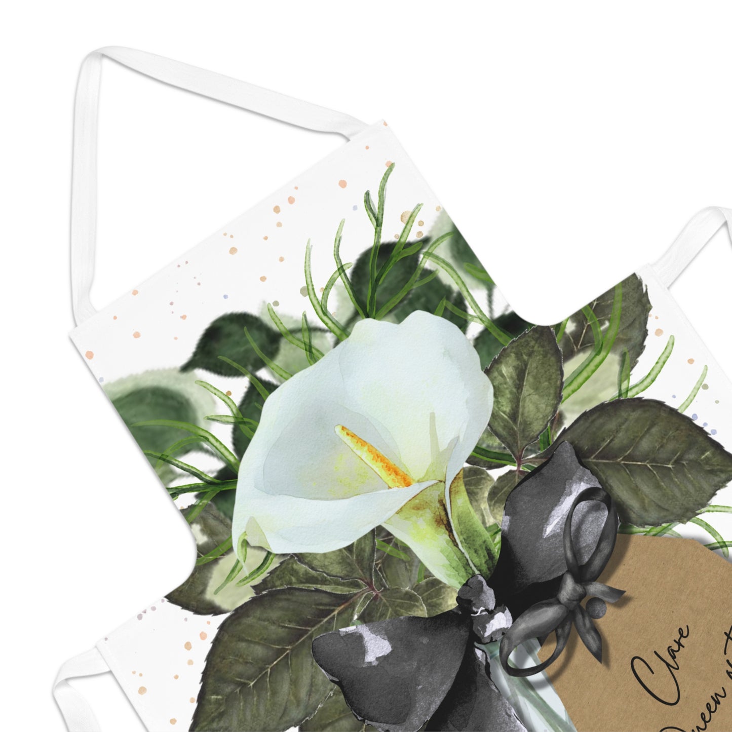 Personalised Calla Lily Floral Apron