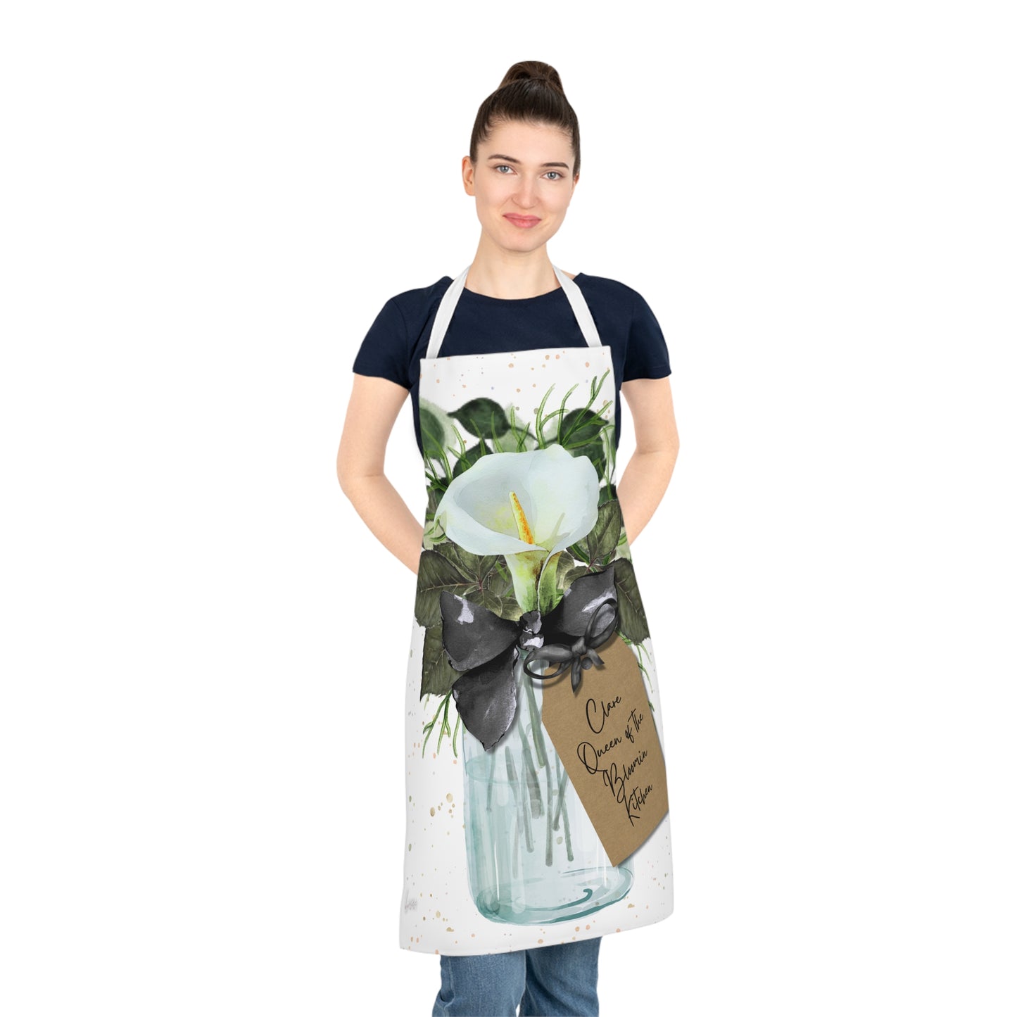 Personalised Calla Lily Floral Apron