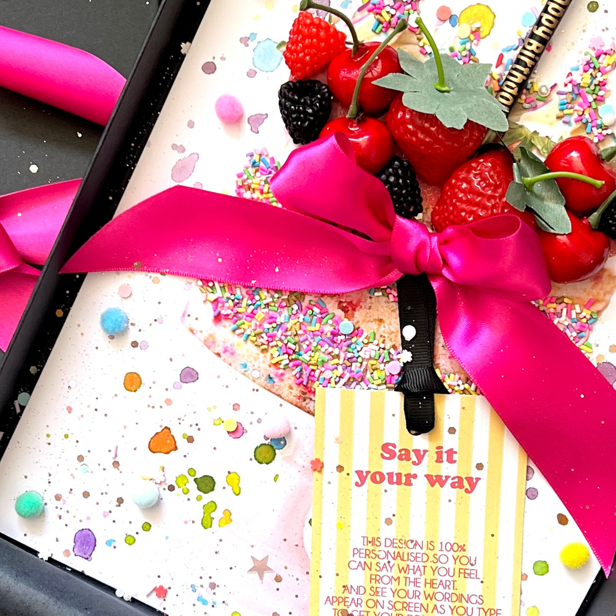 Scented Cake 40th Birthday Keepsake Card