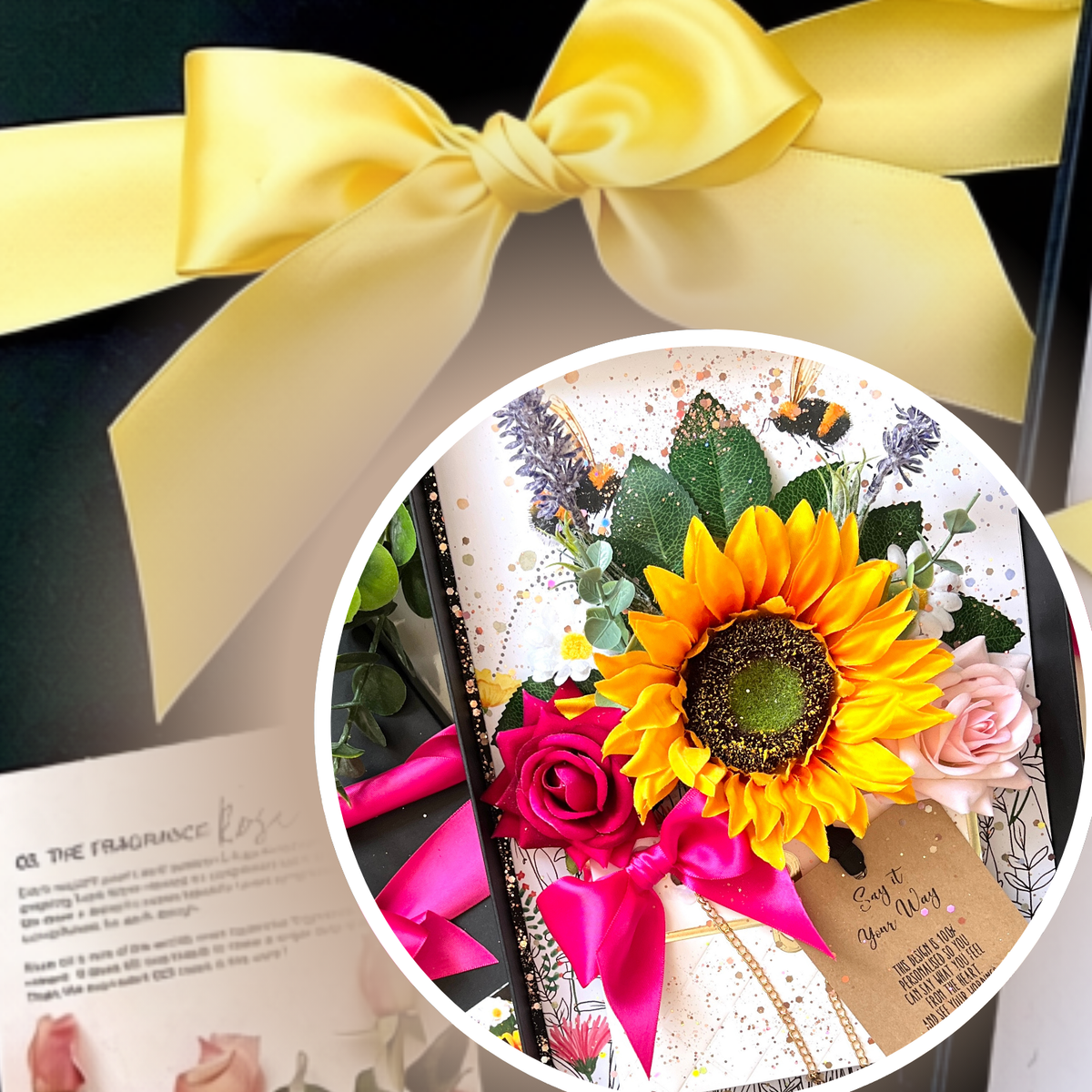 Tarjeta personalizada Girasol perfumado Bloom