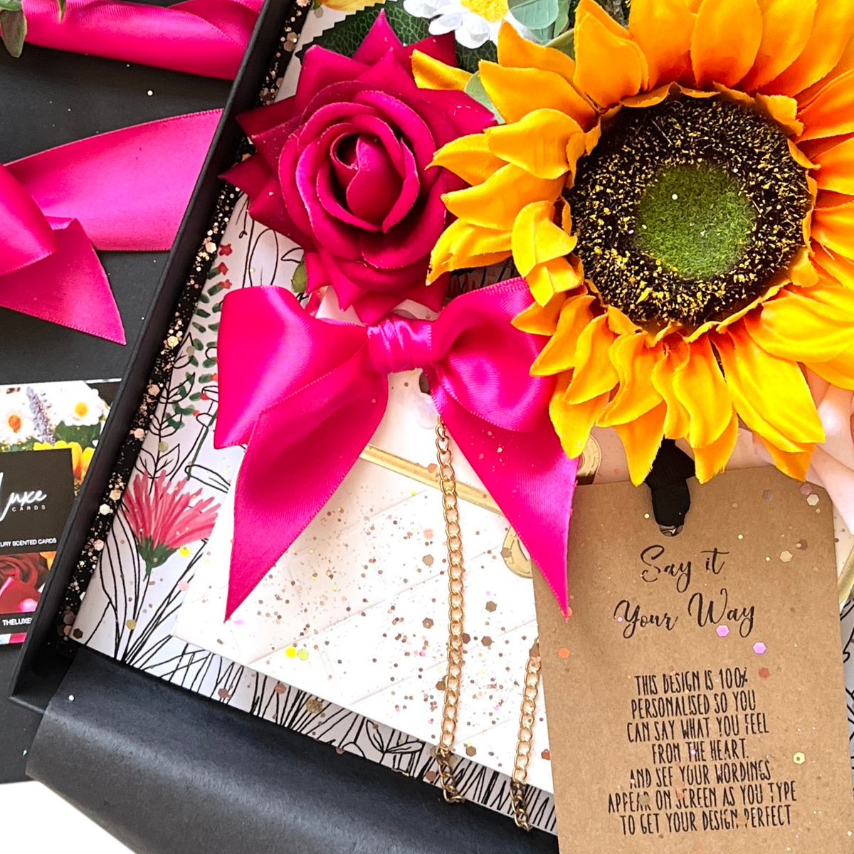 Tarjeta personalizada Girasol perfumado Bloom
