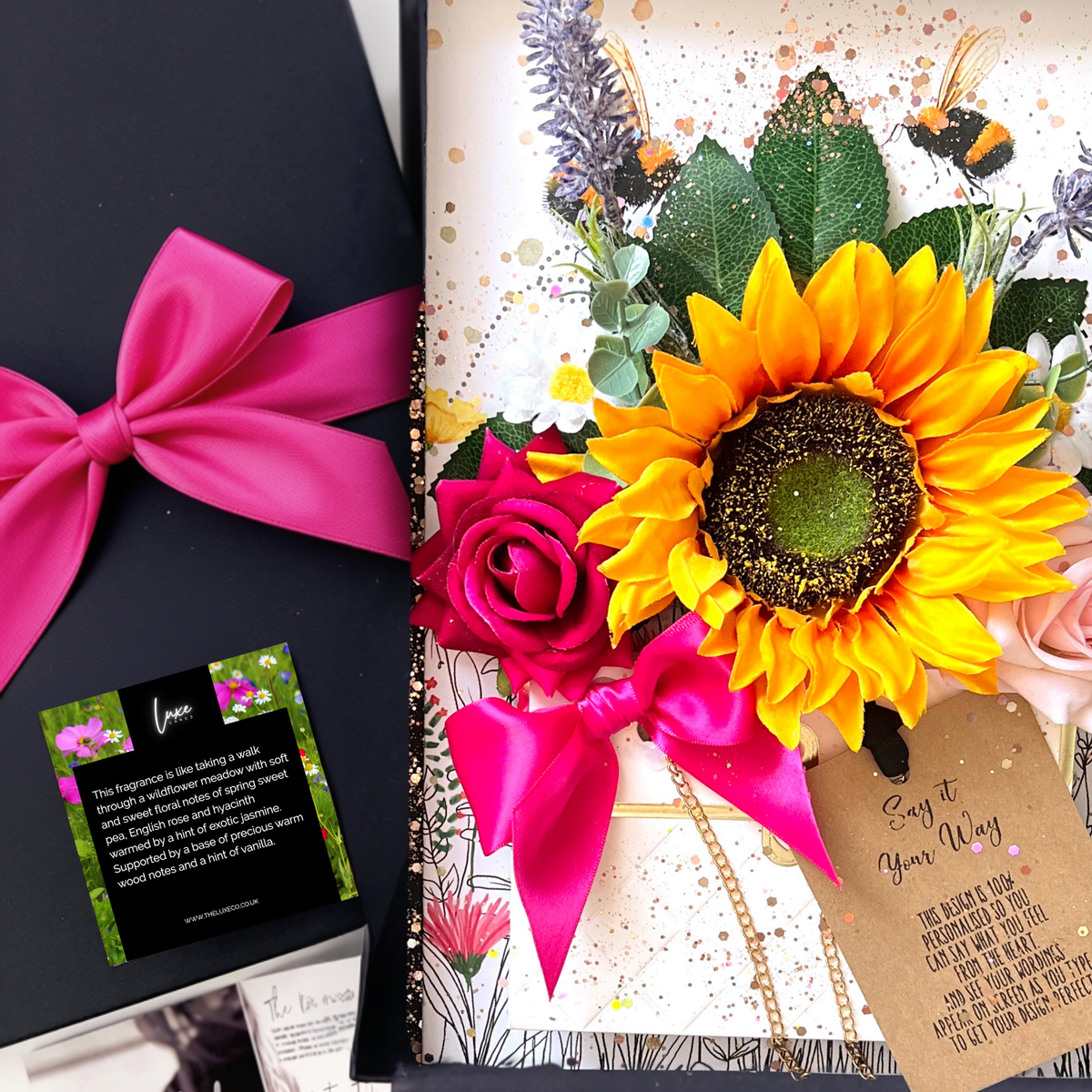 Tarjeta personalizada Girasol perfumado Bloom