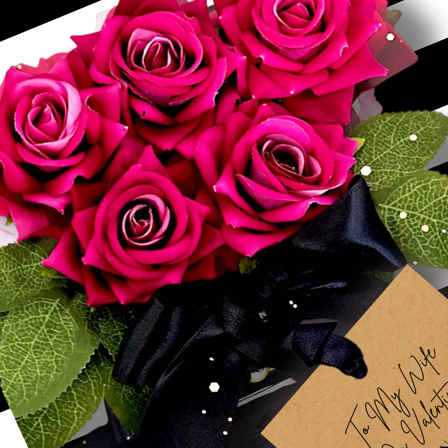 PANACHE HOT PINK Scented Rose Card Design