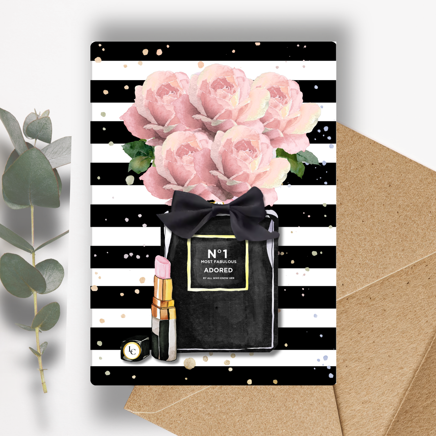 Scented A5 Card with envelope Panache Blush