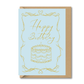 Patisserie Happy Birthday Cake Card Blue