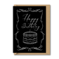 Patisserie Happy Birthday Cake Birthday Card Black/White