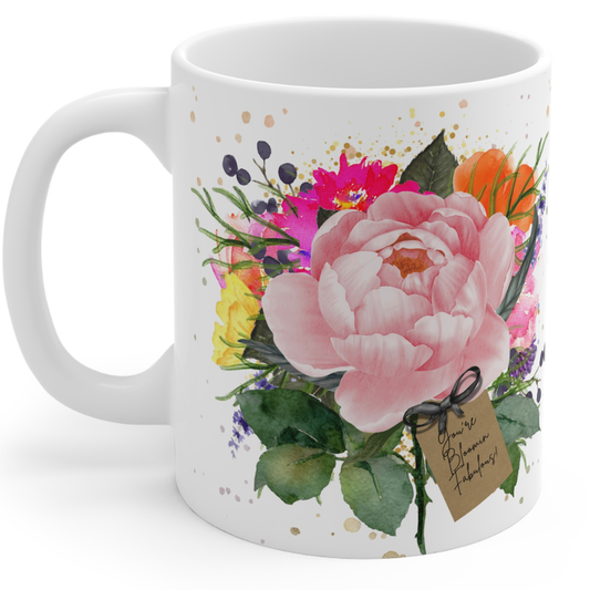 Bloomin Fabulous Peony Ceramic Mug