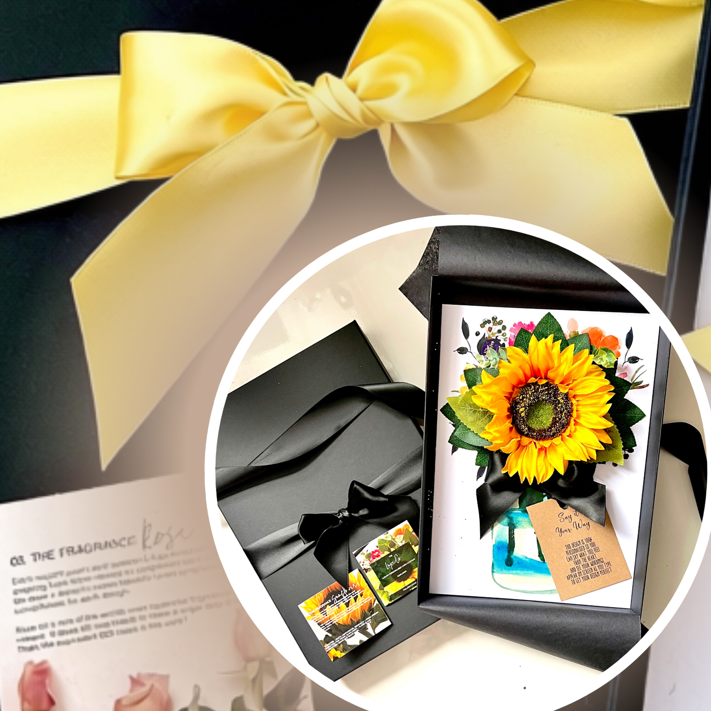 Silver 25th Wedding Anniversary Sunflower Scented Card – Personalised & Boxed