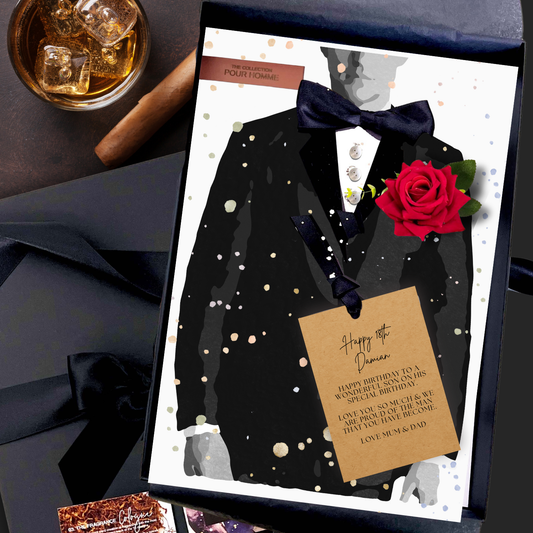 Personalised 18th Tux Birthday Card for Son