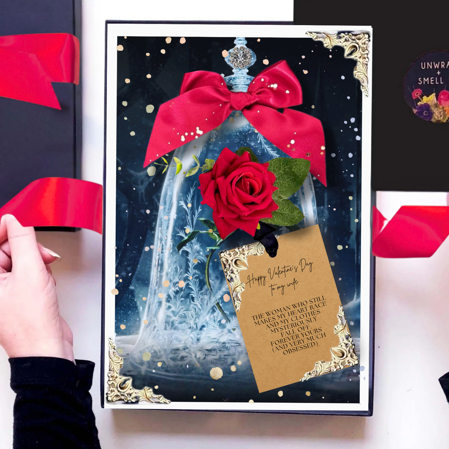 Diseño de rosa de cuento de hadas.