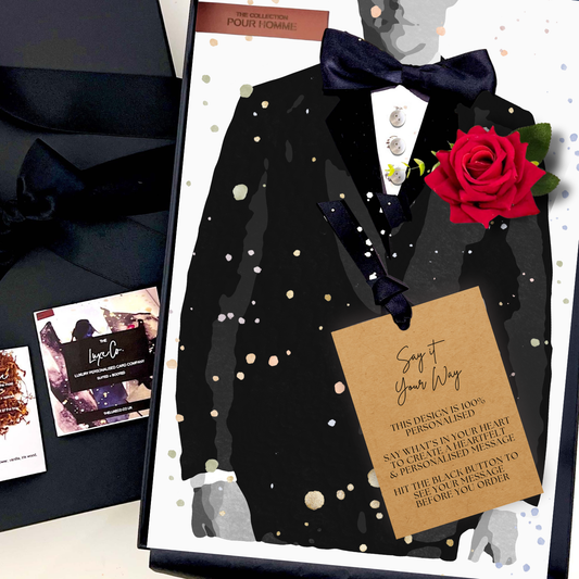 Personalised Tux Card for Husband