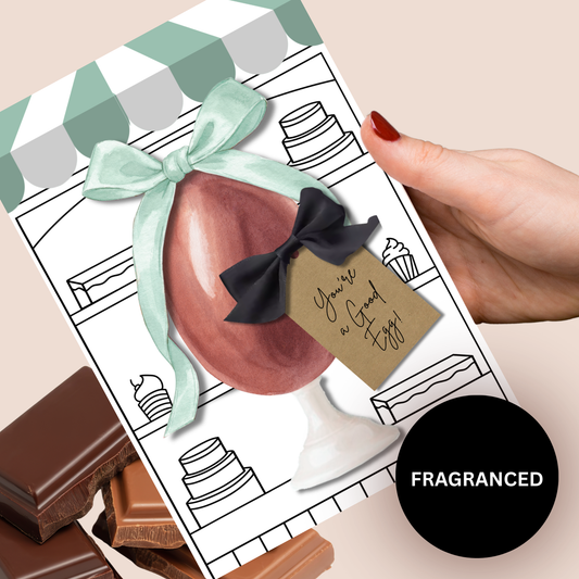 Good Egg Chocolate Scented A5 Easter Card with envelope