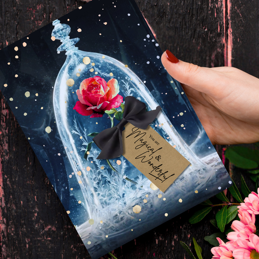 Fairytale Scented A5 Rose Card with envelope