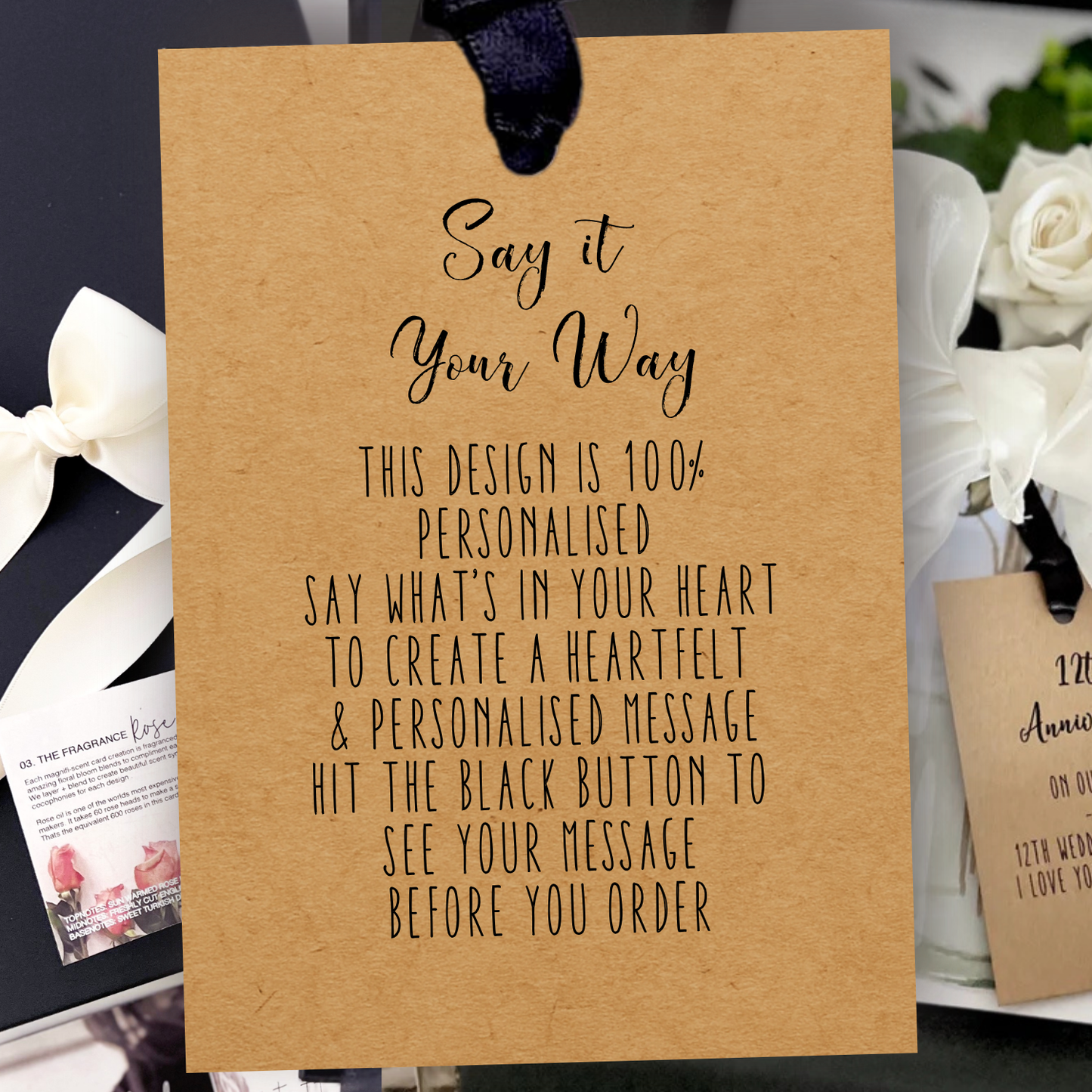BLOOM SILK 100% Pure Mulberry Silk Scented Card Design