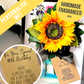 3er ANIVERSARIO | GIRASOL - Tarjeta de girasol perfumada en caja regalo para tercer aniversario 
