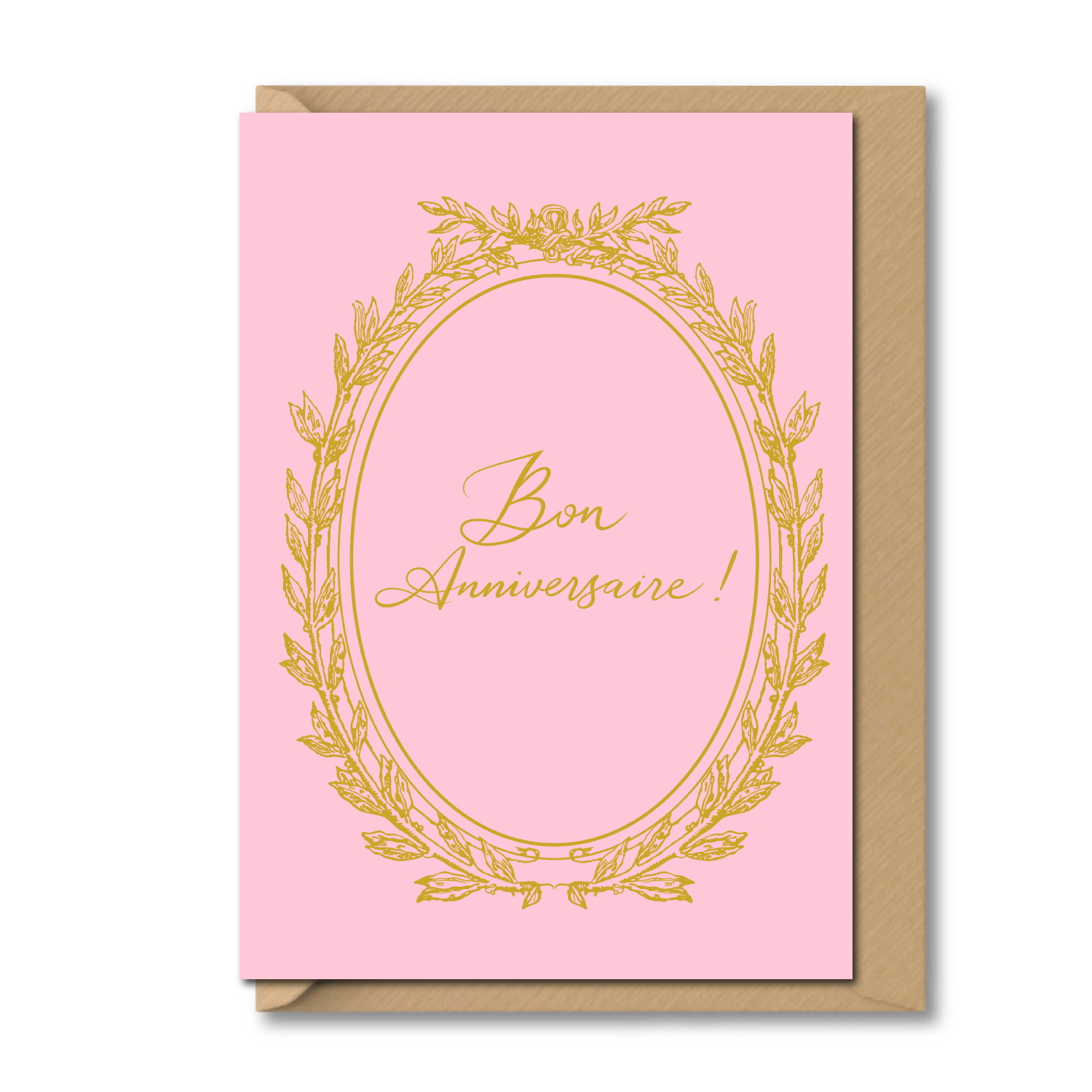 pink birthday cards vintage french bon anniversaire pastel gold luxury card