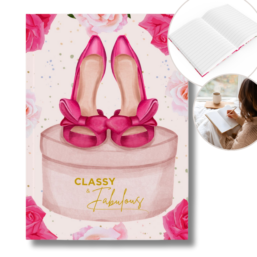 Pink Heels Hardback Classy & Fabulous Journal (Non-Personalised)