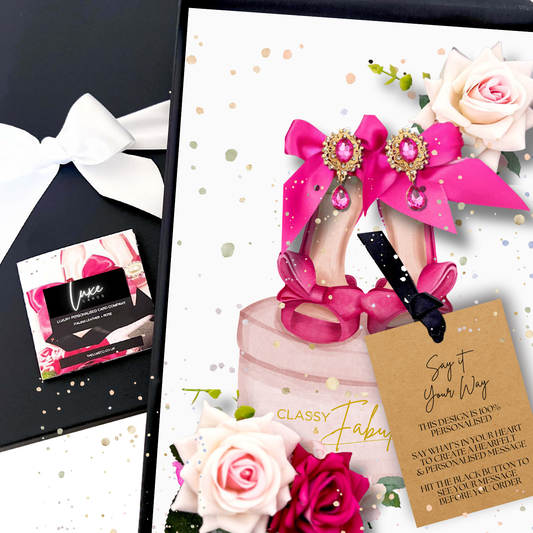PINK HEELS Scented Card Design