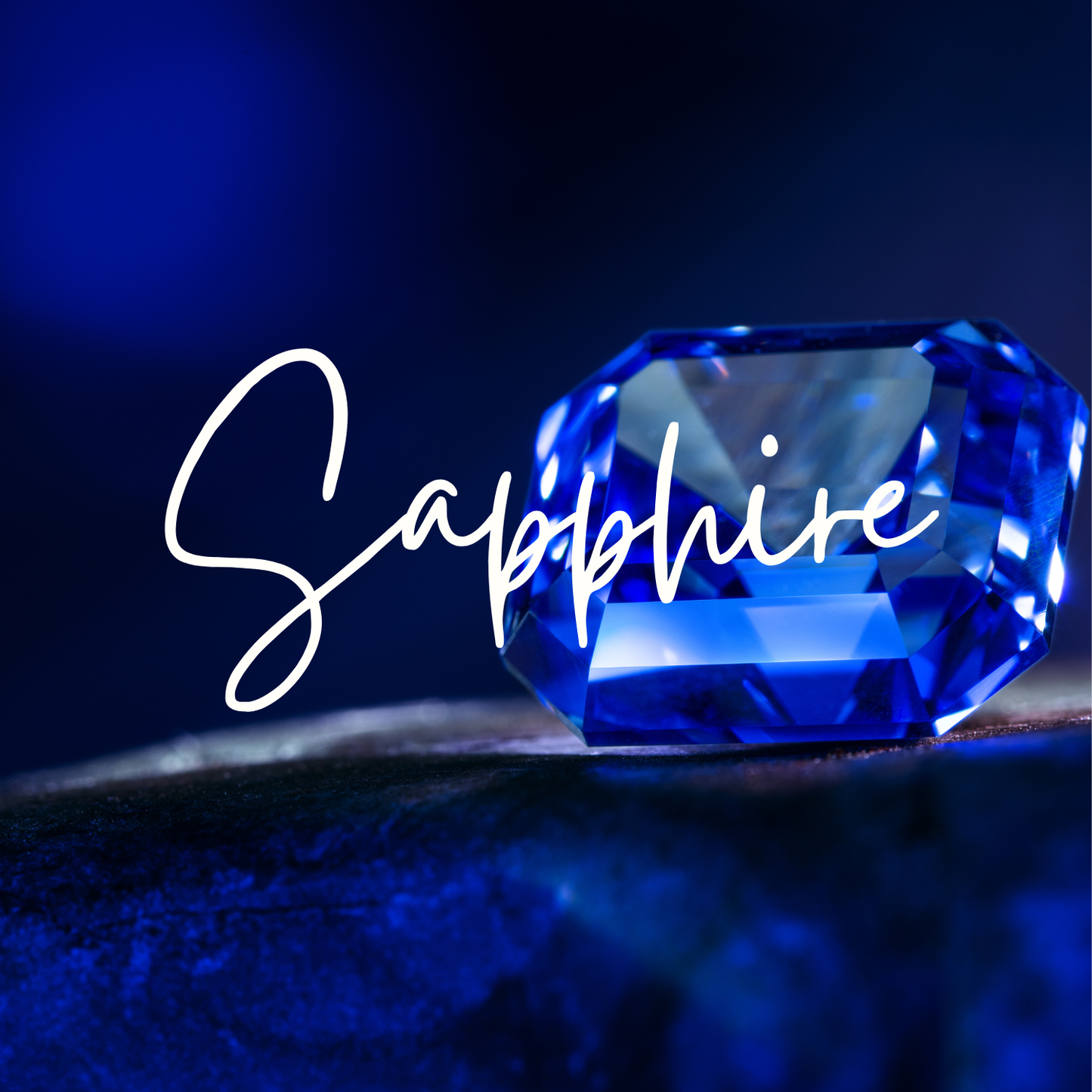 Handmade A5 Swirly Sparkly Diamante Sapphire Heart Anniversary Card