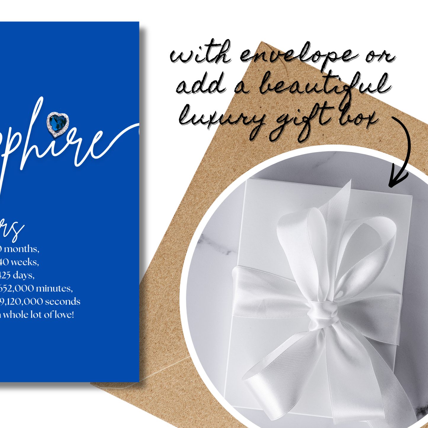 boxed 45th sapphire Greeting card