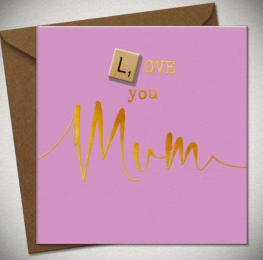 Love You Mum Scrabble Card