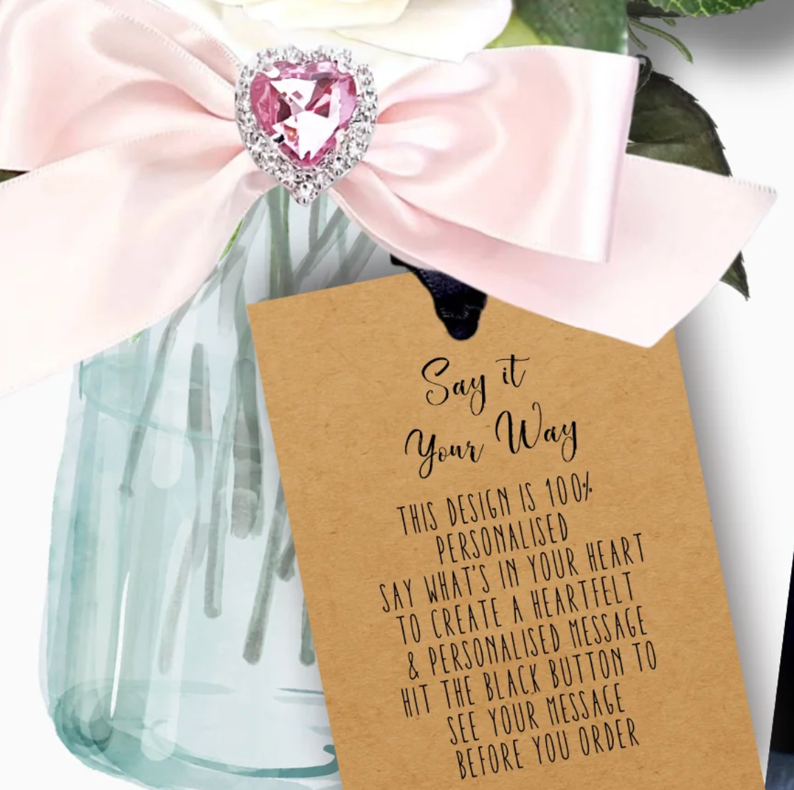 October Birthstone + Flowers Gift Boxed Birthday Card