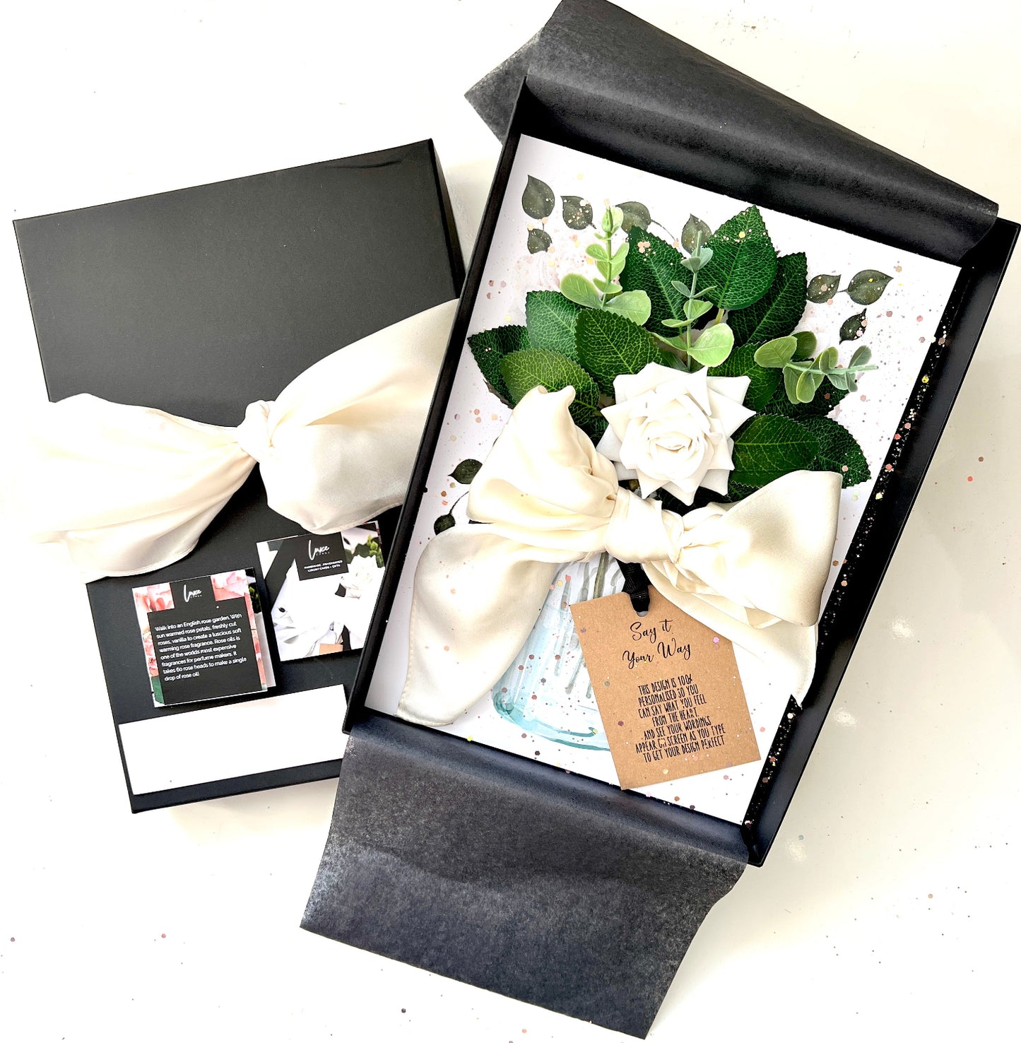 BLOOM SILK DESIGN 100% Pure Mulberry Silk Scented Card