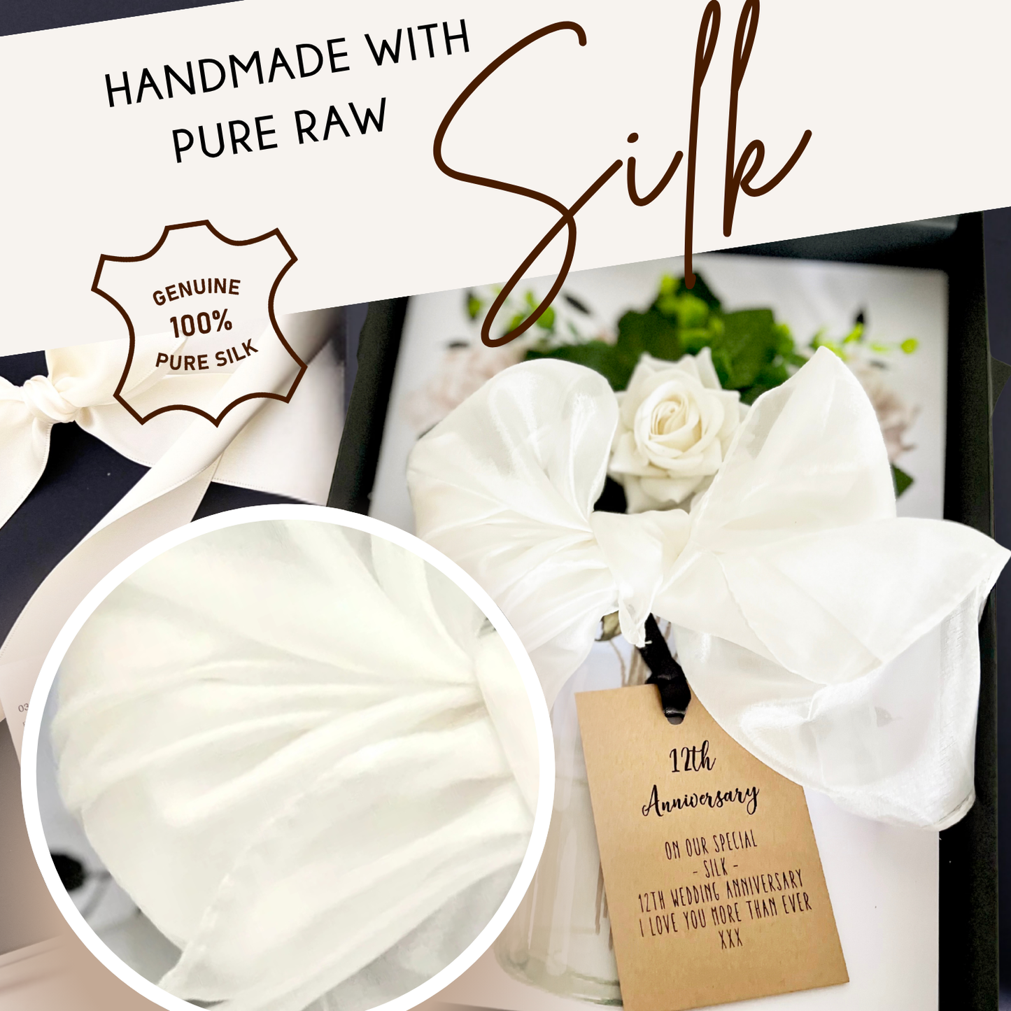 BLOOM SILK 100% Pure Mulberry Silk Scented Card Design