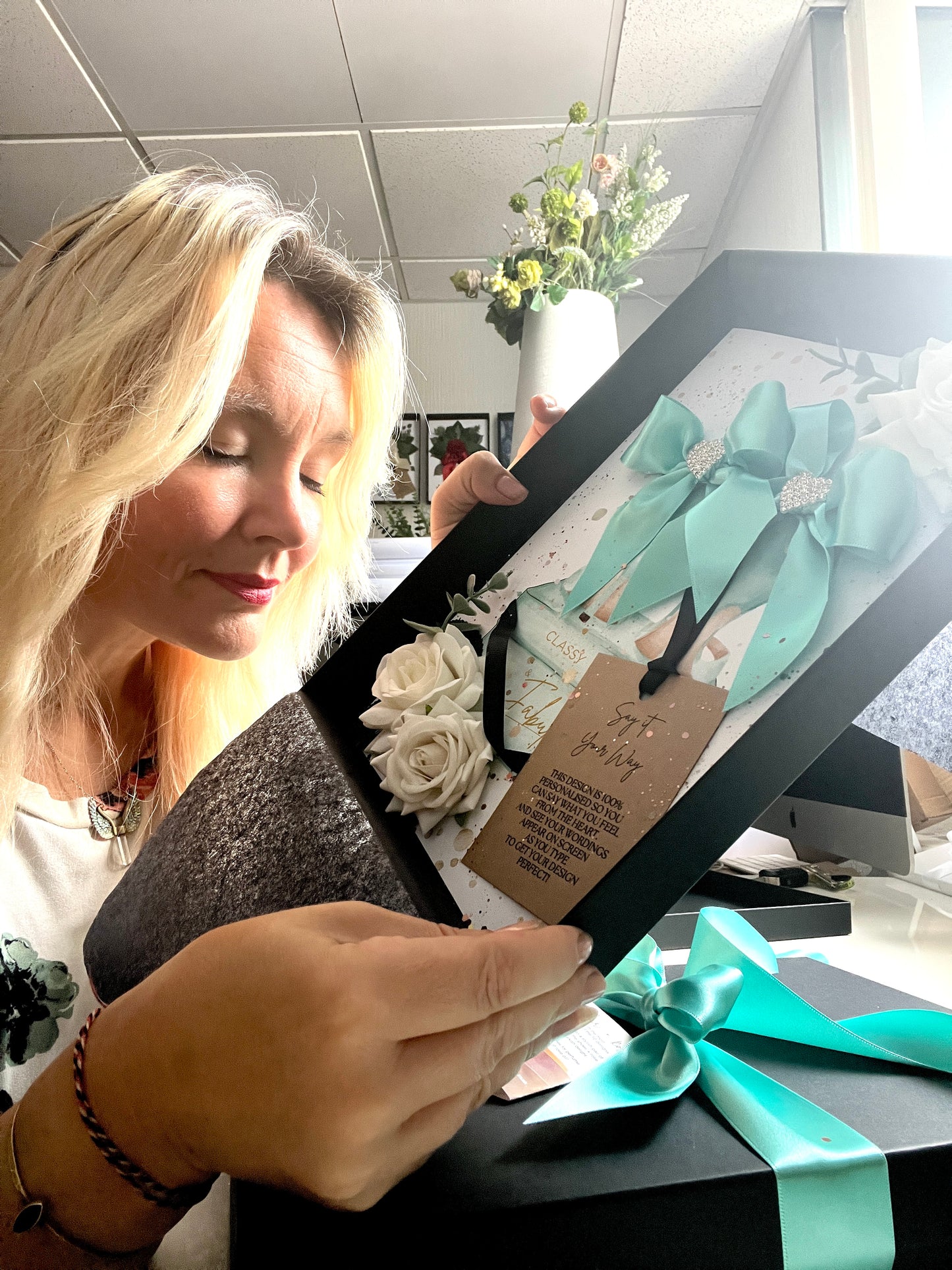 BLUE HEELS Scented Card Design