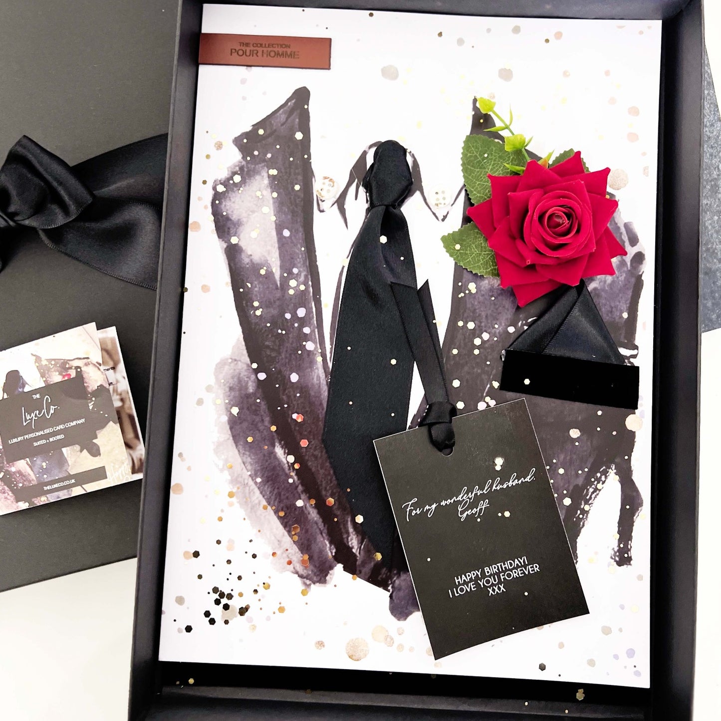 A Luxury Personalised Suit card for him | Suited and Booted The Luxe Co