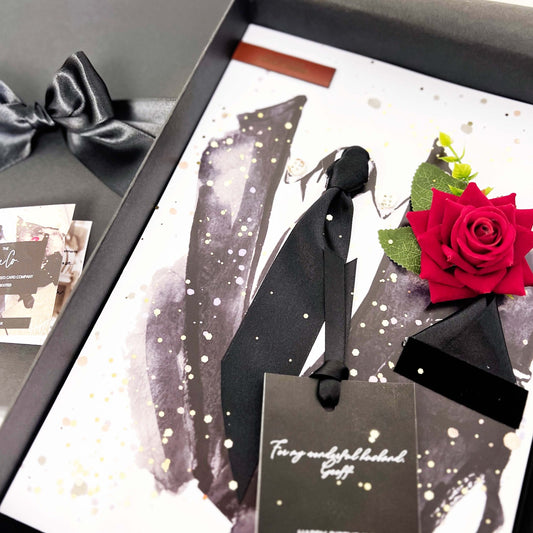 A personalised luxury Suit card for him | The Luxe Co