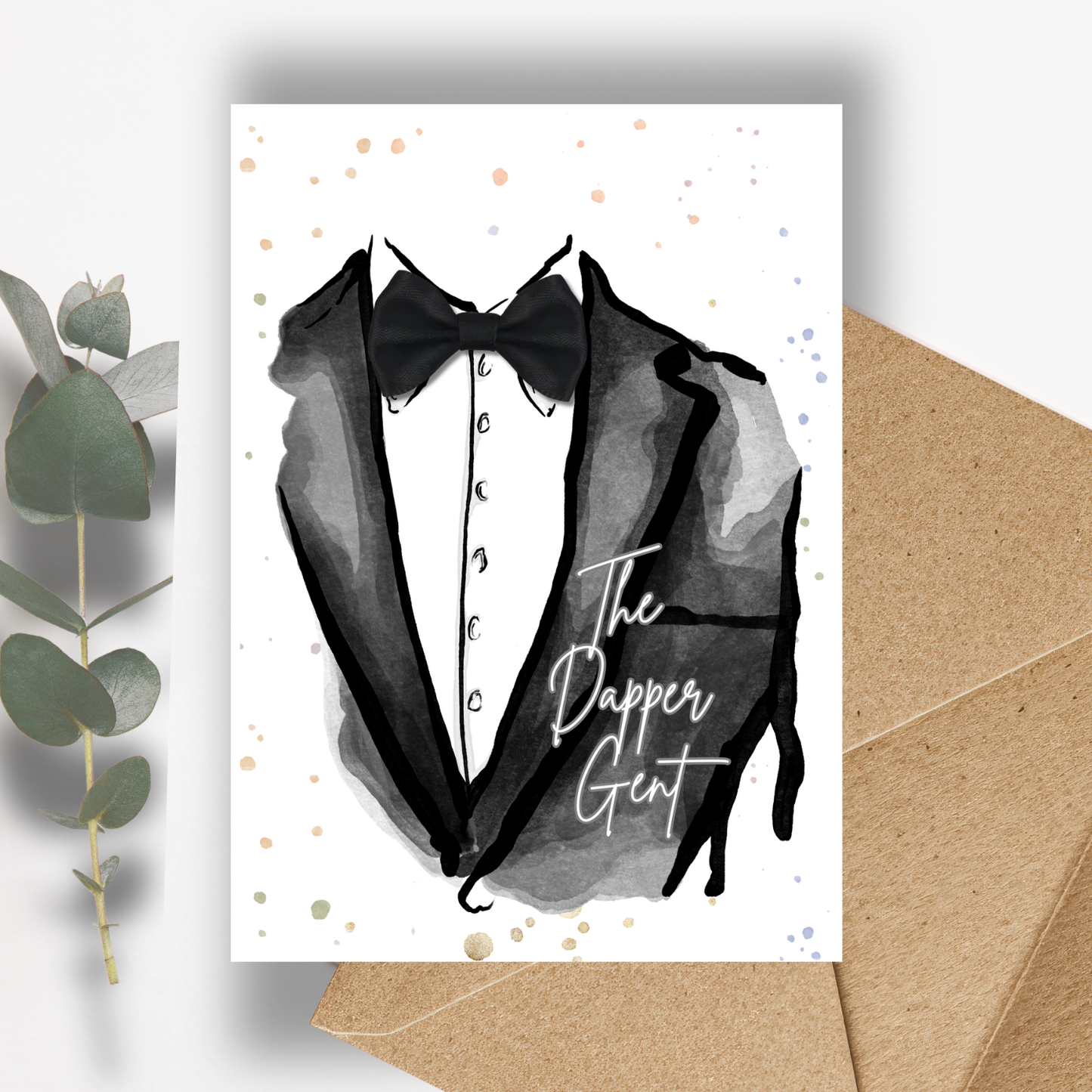 Suited Scented A5 Card with envelope for him
