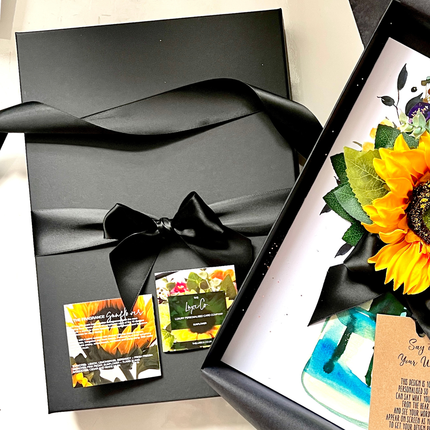 BLOOM SUNFLOWER Personalised Scented Card Design