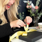 3er ANIVERSARIO | GIRASOL - Tarjeta de girasol perfumada en caja regalo para tercer aniversario 