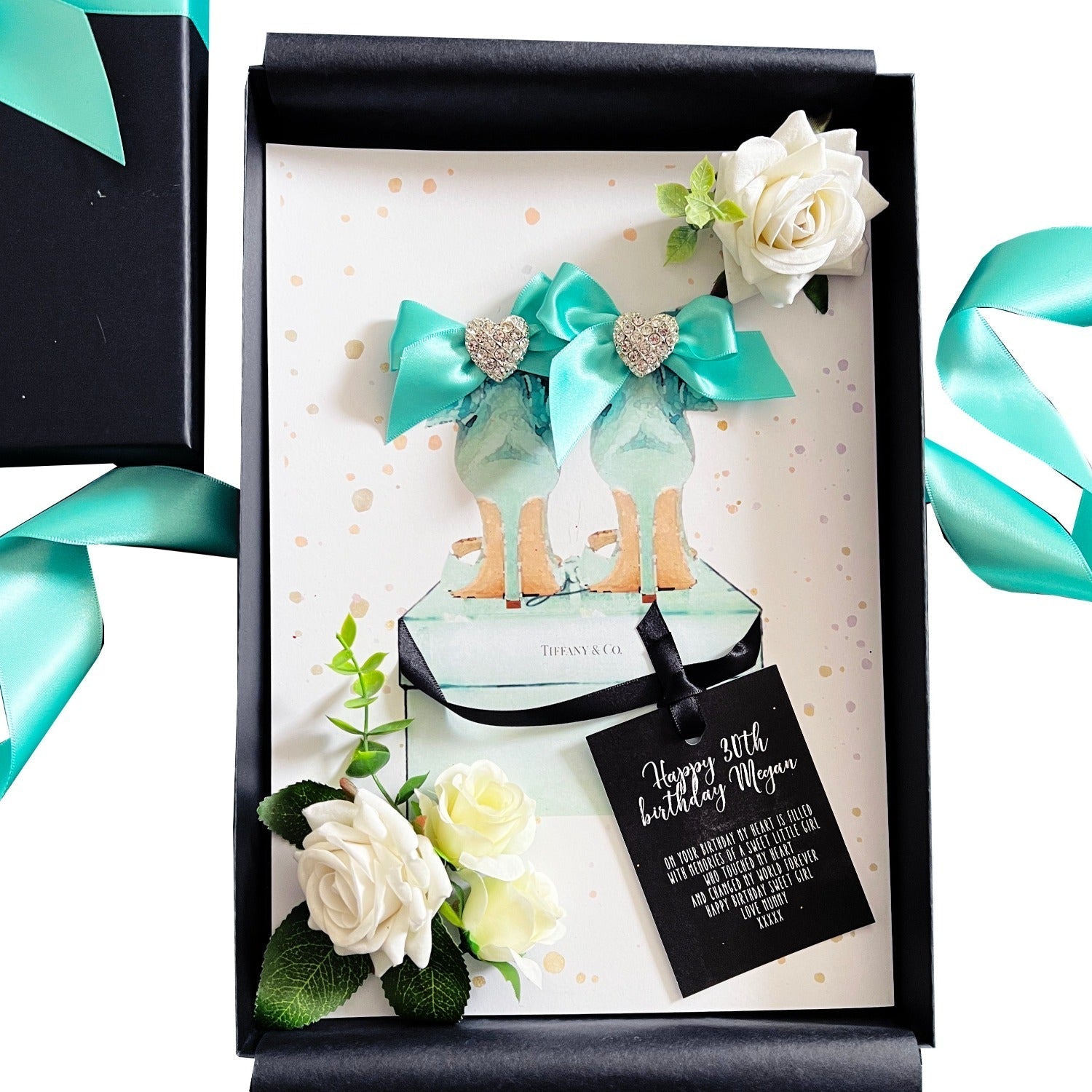 Personalised Wife tiffany blue birthday card - Luxury 70th Birthday Cards byThe Luxe Co