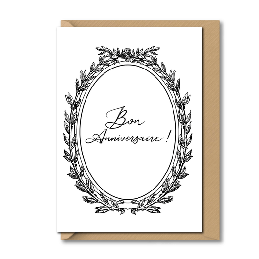 vintage birthday cards black white french bon anniversaire classic design