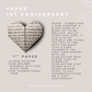 PAPER Origami Heart & Scented Rose 1st Anniversary Gift
