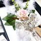 Luxury Handmade Boxed Engagement Card 'Art Deco Lace & Rose'