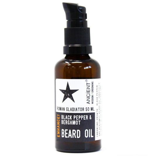 Black Pepper + Bergamot Natural Beard Oil 50ml