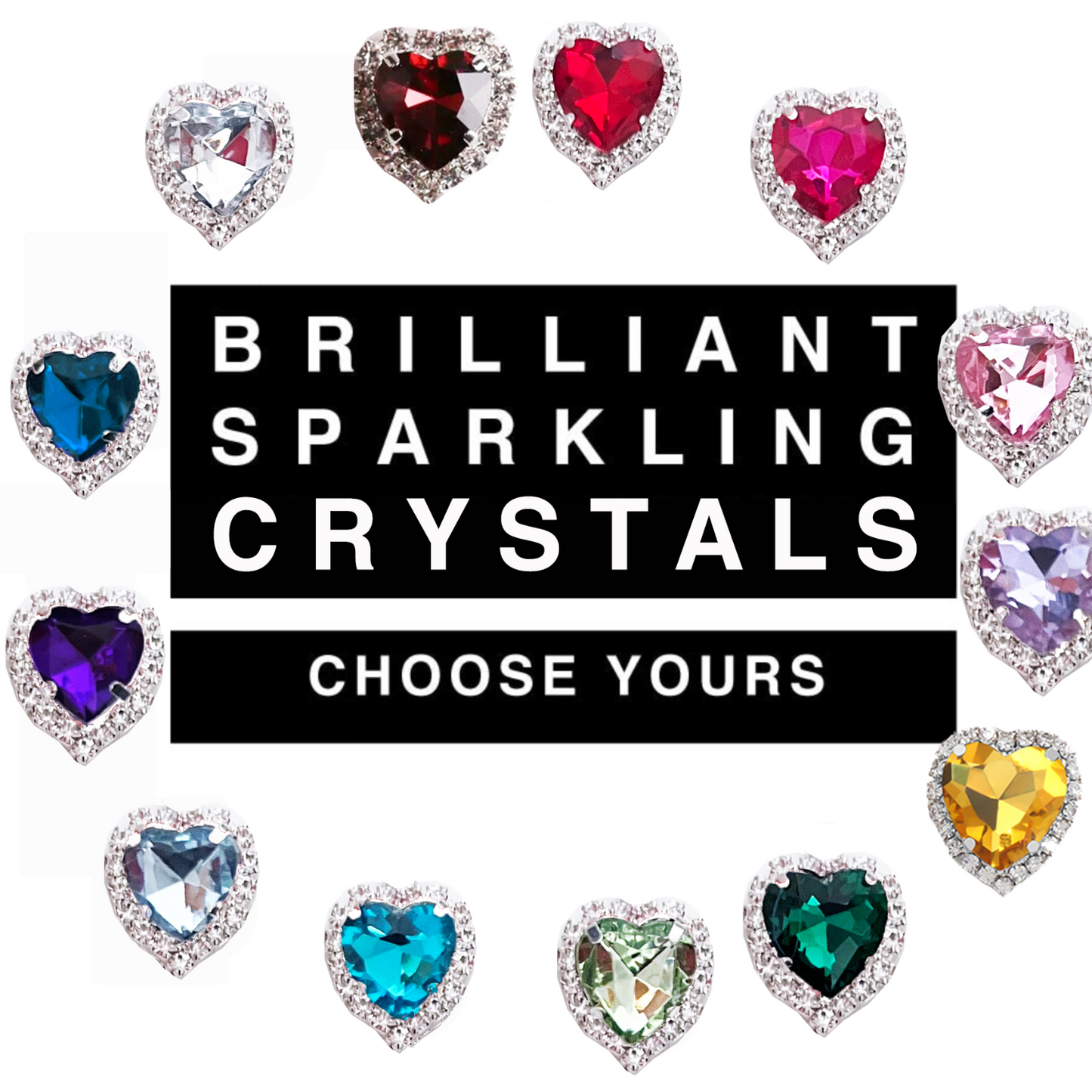 Choose your crystal colour for your luxury crystal card