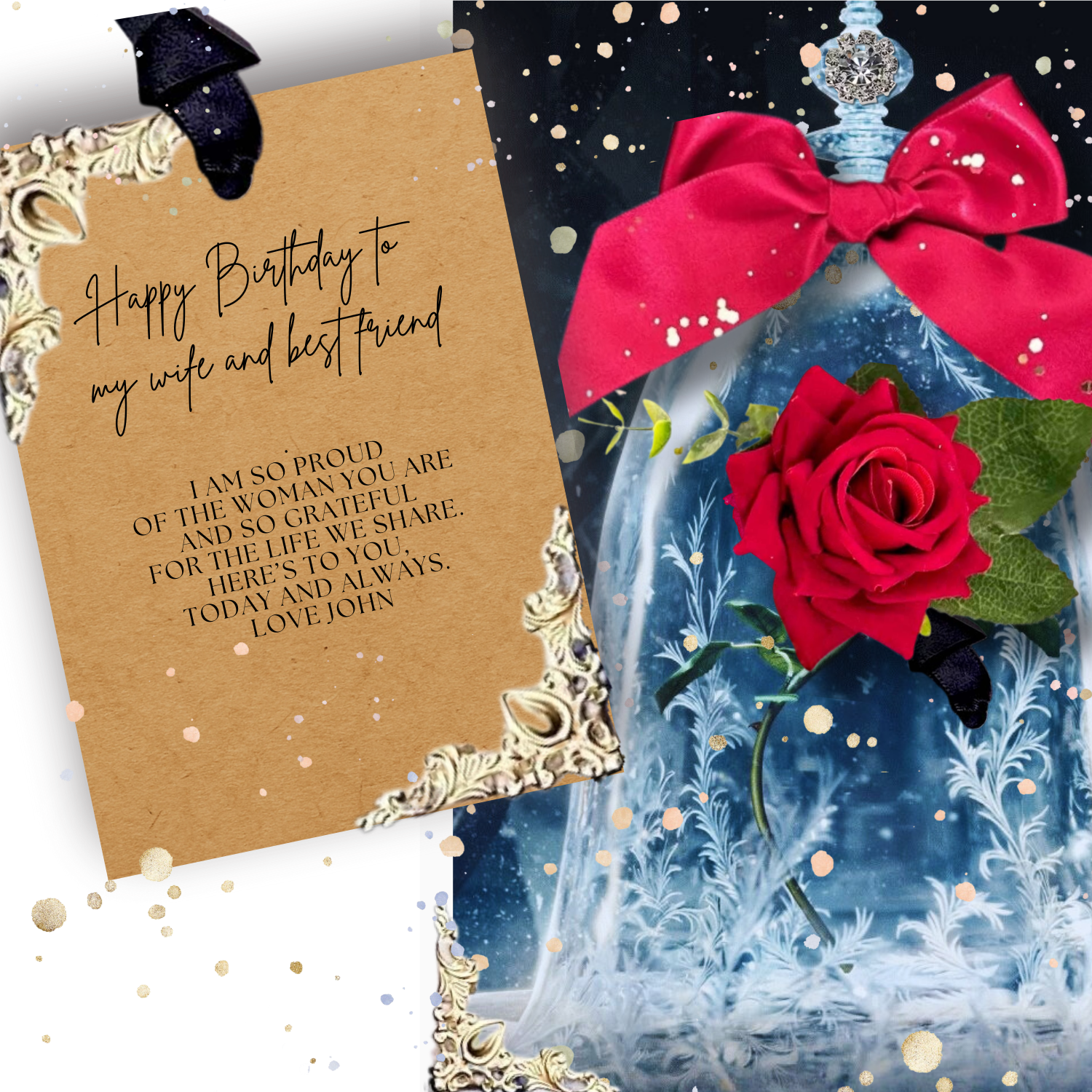 Wife Birthday Romantic Scented Fairytale Card