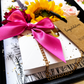 Personalised Mother Bloom Bouquet Mother's Day card handmade with sunflower and velvet roses