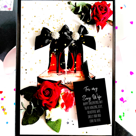 Sexy Wife Louboutin Heel Shoe Scented birthday cards to wife