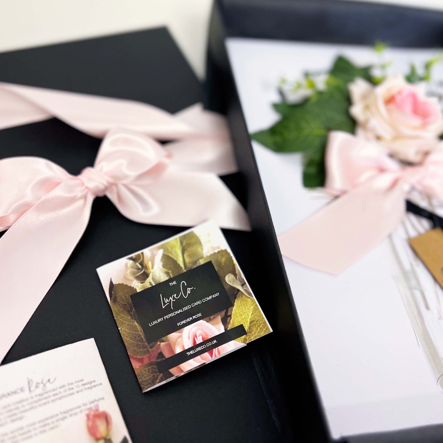 LUXURY pink roses wedding card gift