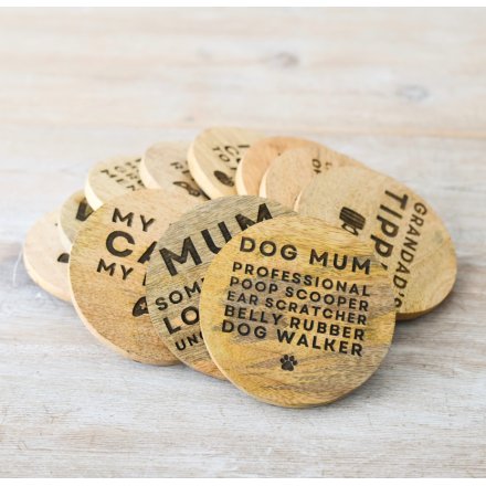 Dog Mum Wood Coaster