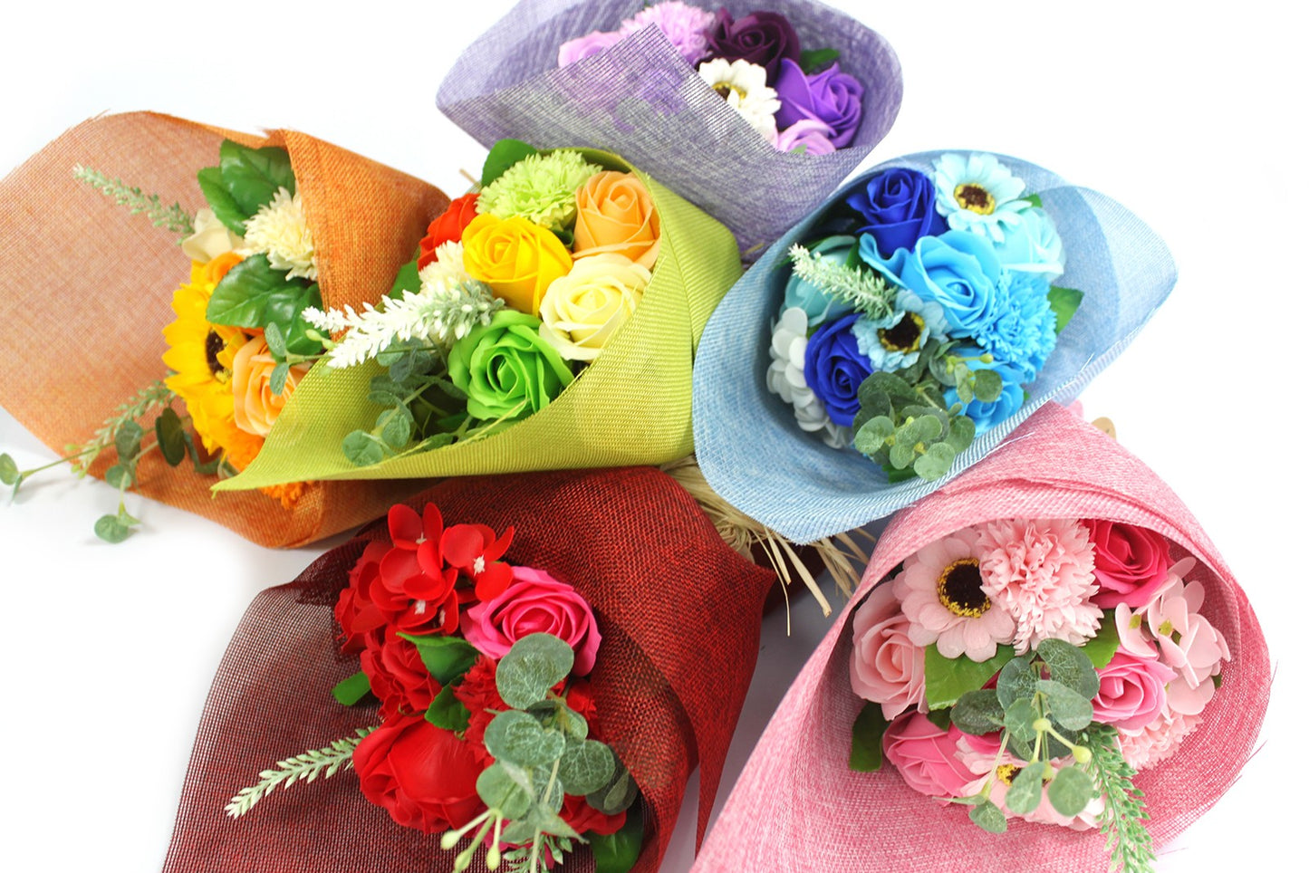 Orange Bouquet of Rose Soaps