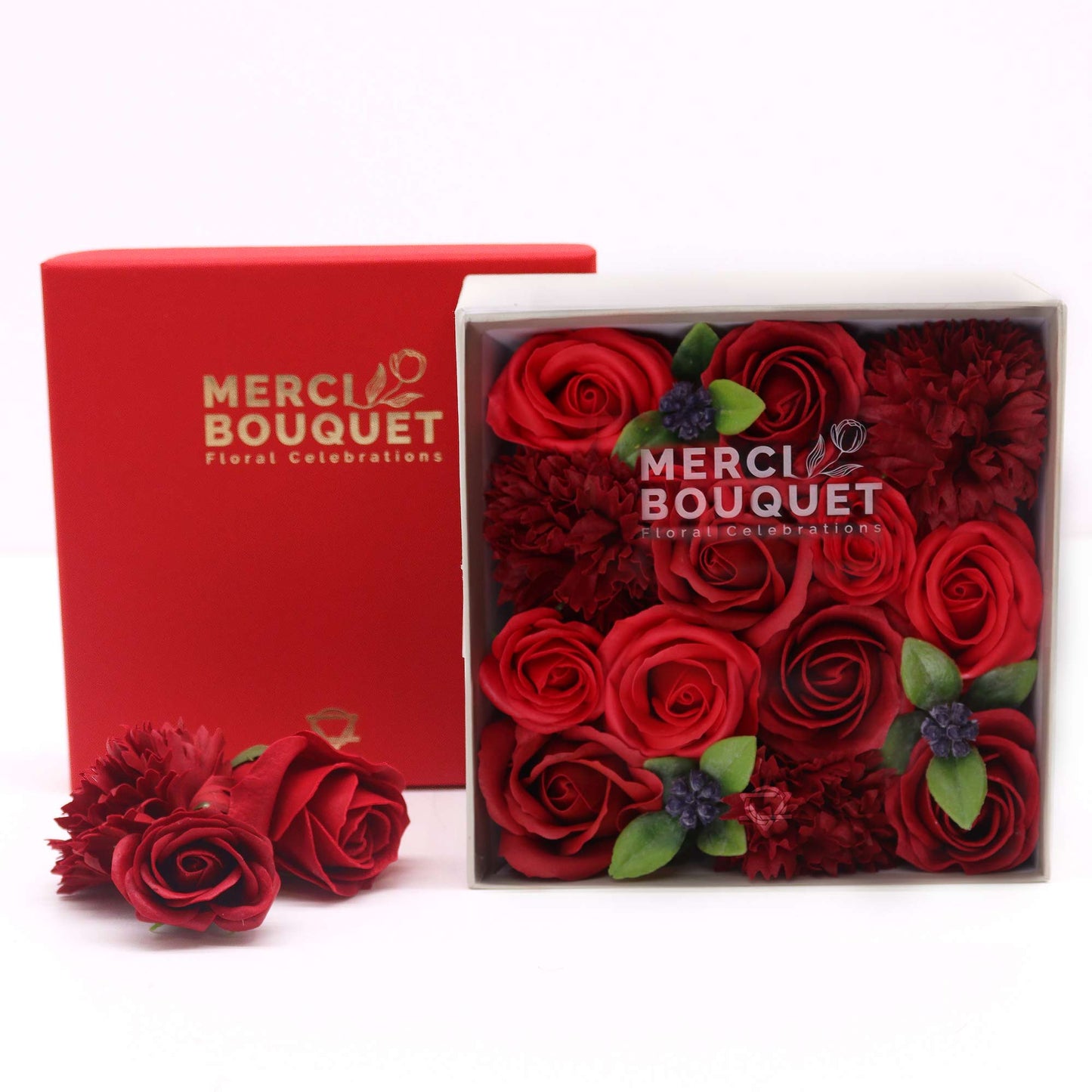 Bouquet Red Rose Soaps Gift Box