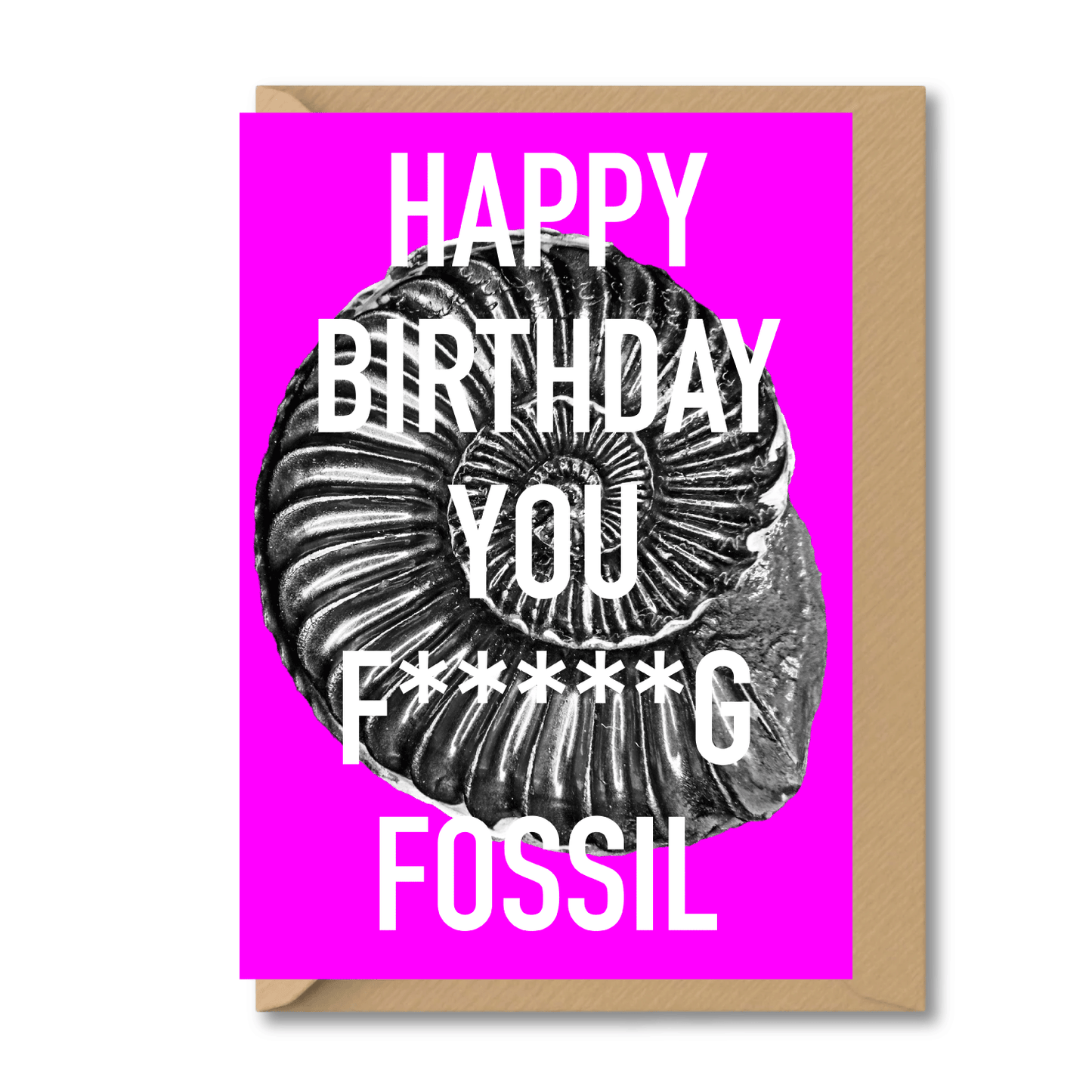 funny rude birthday card happy birthday you f*****g fossil clean version