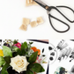 Handmade cards are made with plush ivory velvet handmade into roses that look and smell like a real rose - but won't die. To symbolise everlasting love 