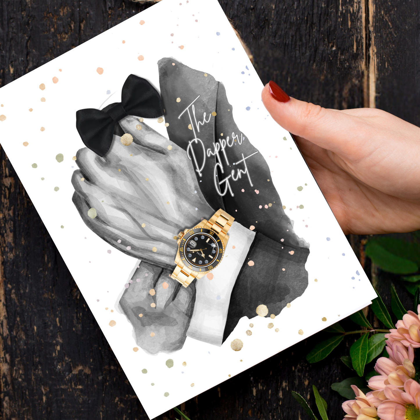 The Dapper Gent Scented A5 Card with envelope for him